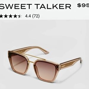 Quay Australia Rose-Tinted Oversized Square Sunglasses